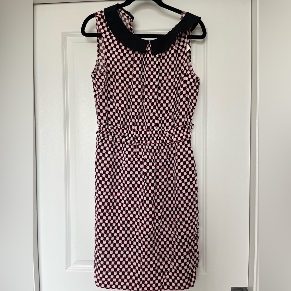 Kate Spade New York Neal Sleeveless Pink and Black Silk Dress Size 12 NWT